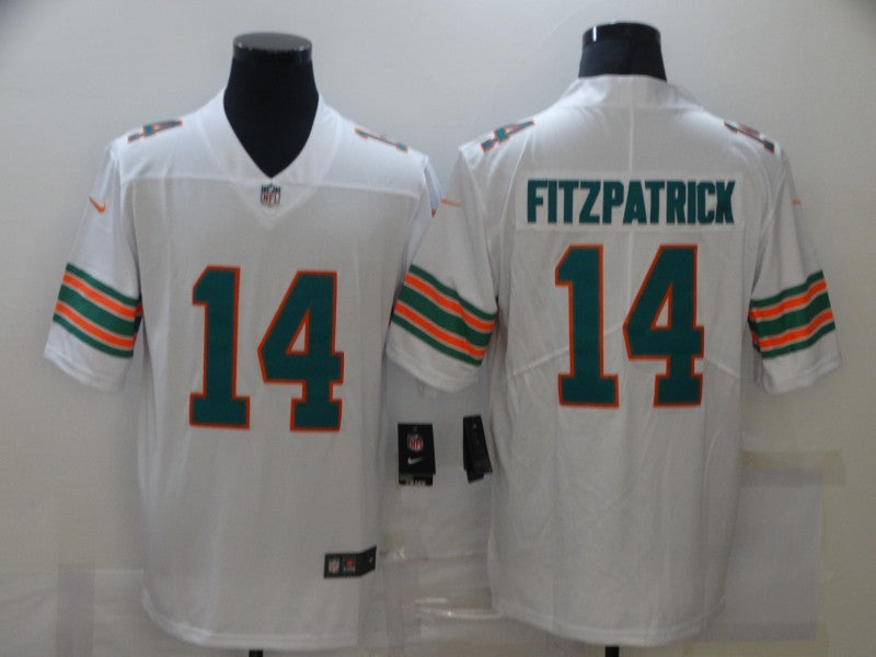 Men’s Miami Dolphins Ryan Fitzpatrick #14 White Jersey