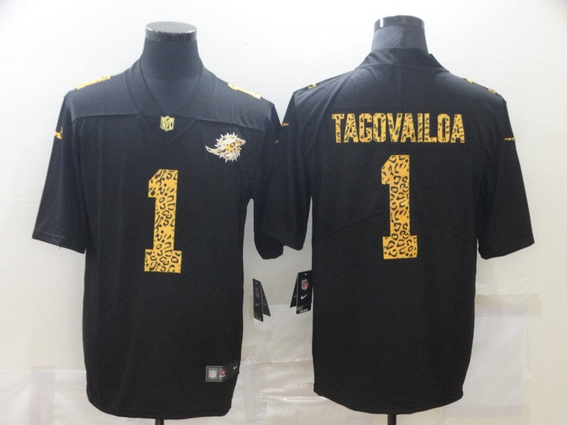 Men’s Miami Dolphins Tua Tagovailoa #1 Black Jersey