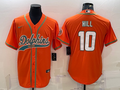 Men’s Miami Dolphins Tyreek Hill #10 Orange Jersey Joint Edition