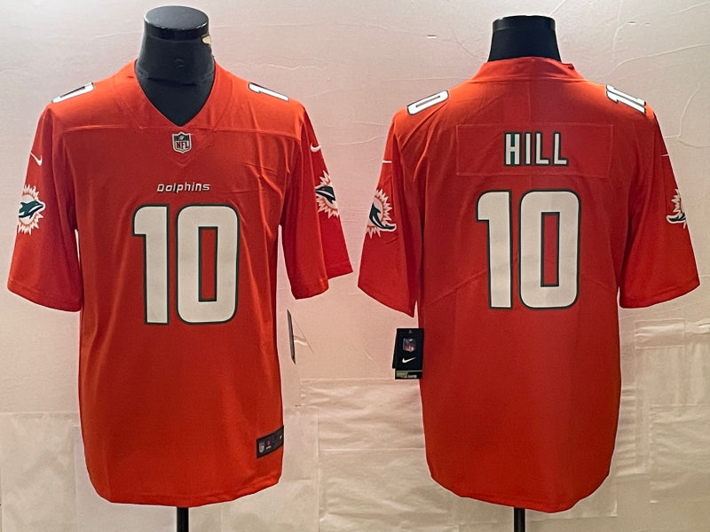 Men’s Miami Dolphins Tyreek Hill #10 Orange Jersey