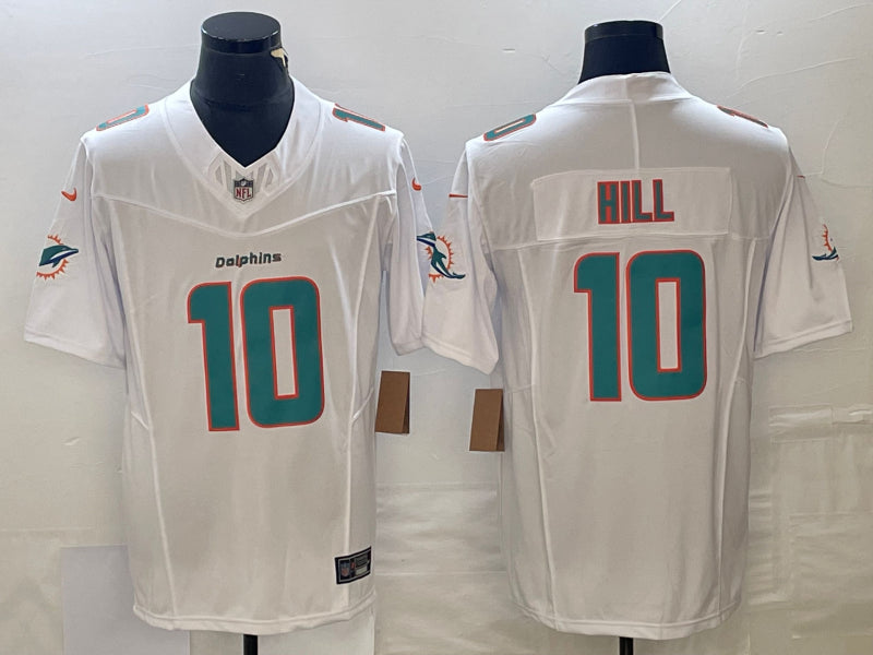 Men’s Miami Dolphins Tyreek Hill #10 White Jersey