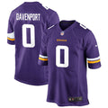 Men’s Minnesota Vikings #0 Marcus Davenport Nike Purple Vapor Untouchable Limited Palyer Jersey