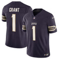 Men’s Minnesota Vikings #1 Bud Grant Deep Purple 2026 F.U.S.E. Rivalries Collection Limited Stitched Football Jersey