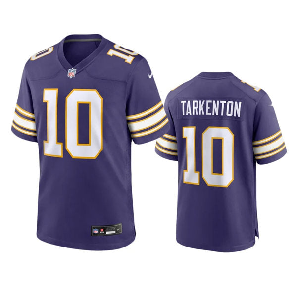 Men’s Minnesota Vikings #10 Fran Tarkenton Purple Classic F.U.S.E. Limited Jersey