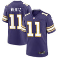 Men’s Minnesota Vikings #11 Carson Wentz Nike Purple Classic F.U.S.E. Limited Jersey