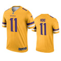 Men’s Minnesota Vikings #11 Kellen Mond Nike Gold Inverted Limited Jersey