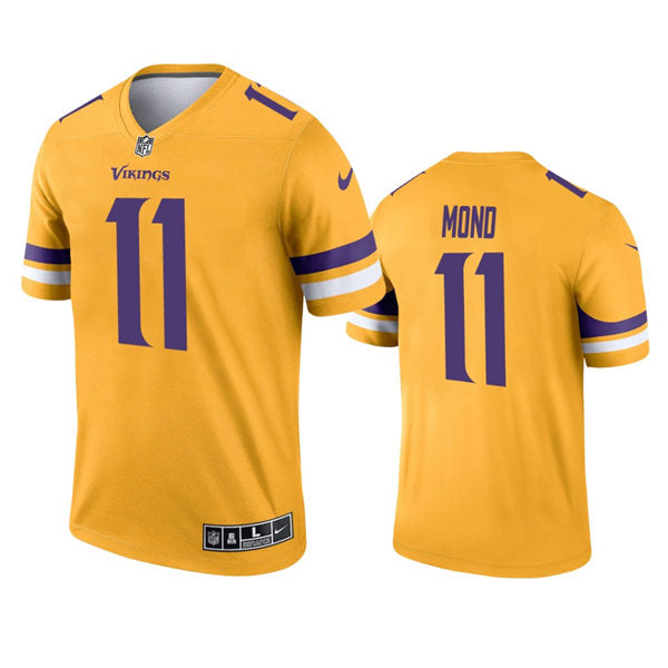 Men’s Minnesota Vikings #11 Kellen Mond Nike Gold Inverted Limited Jersey