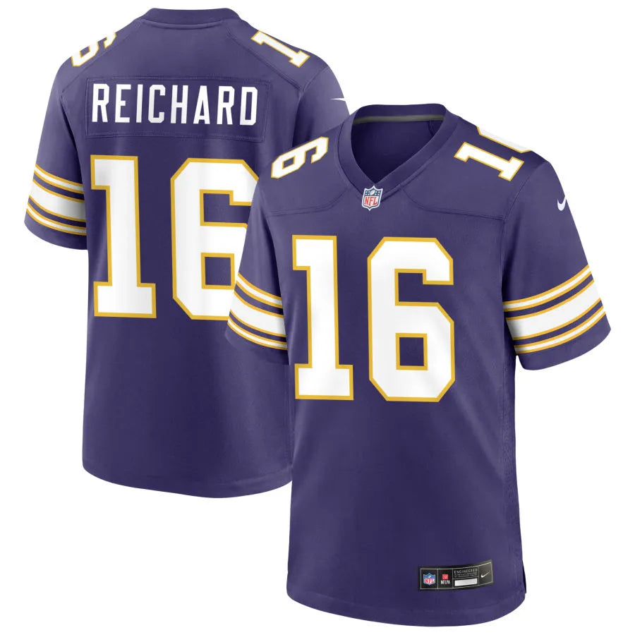 Men’s Minnesota Vikings #16 Will Reichard Nike Purple Classic F.U.S.E. Limited Jersey