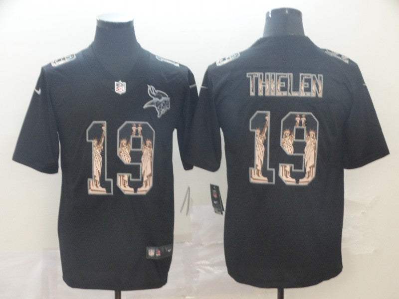 Men’s Minnesota Vikings #19 Adam Thielen Black Jersey
