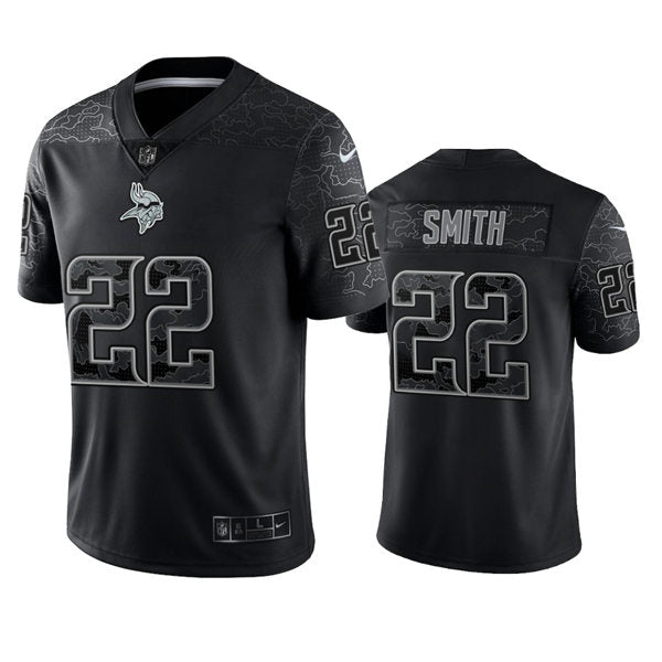 Men’s Minnesota Vikings #22 Harrison Smith Black Reflective Limited Jersey