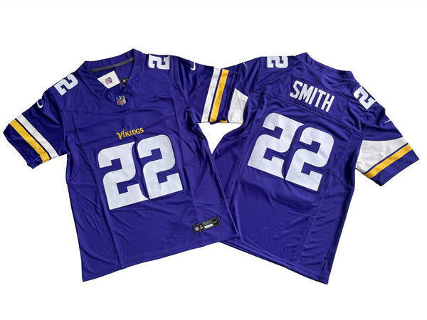 Men’s Minnesota Vikings #22 Harrison Smith Nike Purple 2023 F.U.S.E. Vapor Limited Jersey