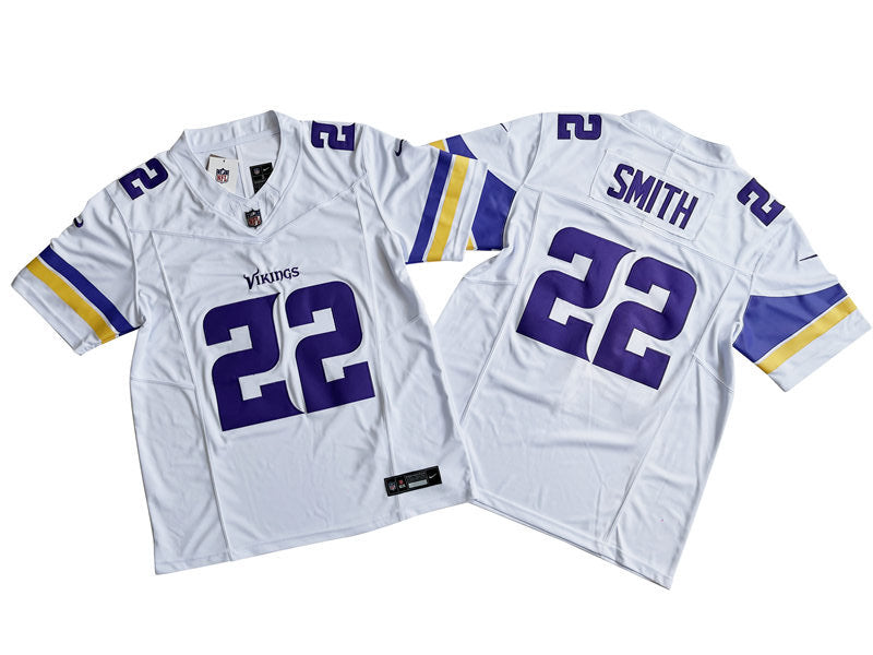 Men’s Minnesota Vikings #22 Harrison Smith Nike White 2023 F.U.S.E. Vapor Limited Jersey