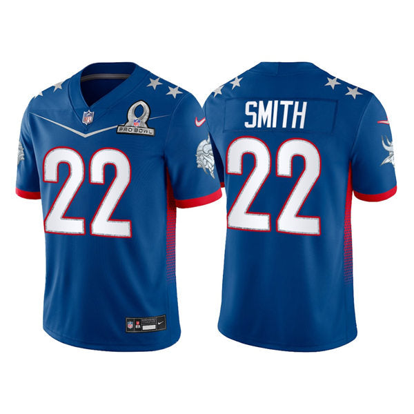 Men’s Minnesota Vikings #22 Harrison Smith Royal 2022 NFC Pro Bowl Game Jersey