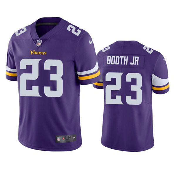 Men’s Minnesota Vikings #23 Andrew Booth Jr. Nike Purple Vapor Untouchable Limited Player Jersey
