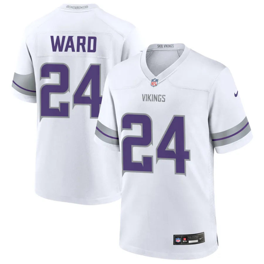 Men’s Minnesota Vikings #24 Jay Ward Nike White Alternate Vapor F.U.S.E. Winter Warrior Limited Jersey