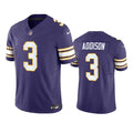 Men’s Minnesota Vikings #3 Jordan Addison Purple Classic F.U.S.E. Limited Jersey
