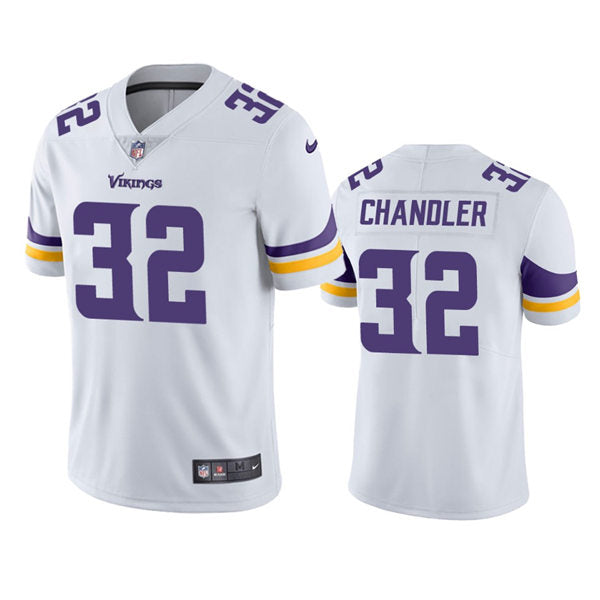 Men’s Minnesota Vikings #32 Ty Chandler Nike White Vapor Untouchable Limited Player Jersey