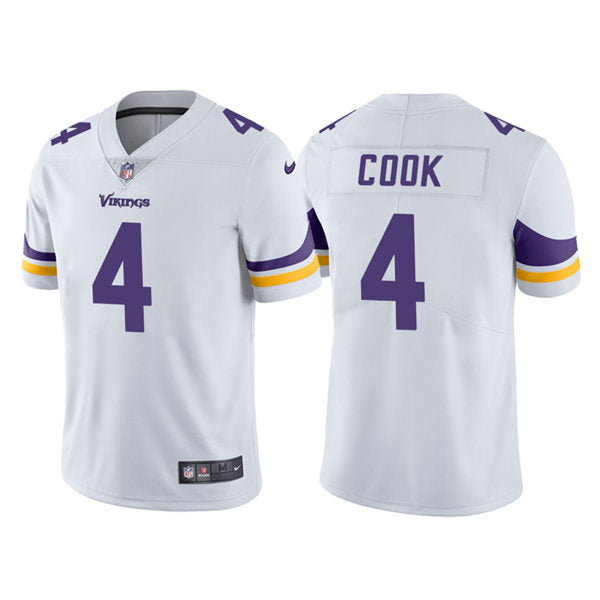 Men’s Minnesota Vikings #4 Dalvin Cook Nike White Vapor Untouchable Limited Jersey