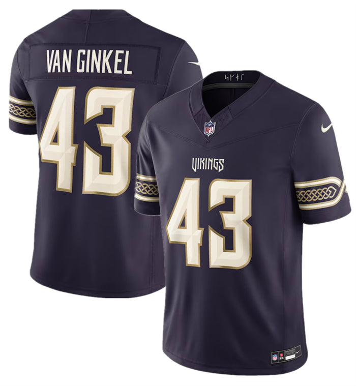 Men’s Minnesota Vikings #43 Andrew Van Ginkel Deep Purple 2026 F.U.S.E. Rivalries Collection Limited Stitched Football Jersey