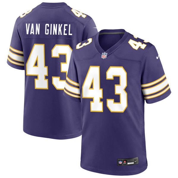 Men’s Minnesota Vikings #43 Andrew Van Ginkel Nike Purple Classic F.U.S.E. Limited Jersey