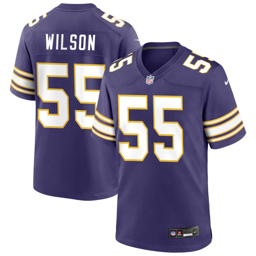 Men’s Minnesota Vikings #55 Eric Wilson Nike Purple Classic F.U.S.E. Limited Jersey