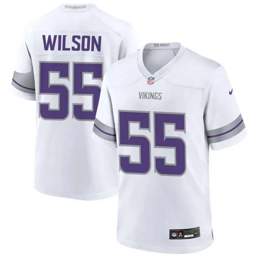 Men’s Minnesota Vikings #55 Eric Wilson Nike White Alternate Vapor F.U.S.E. Winter Warrior Limited Jersey