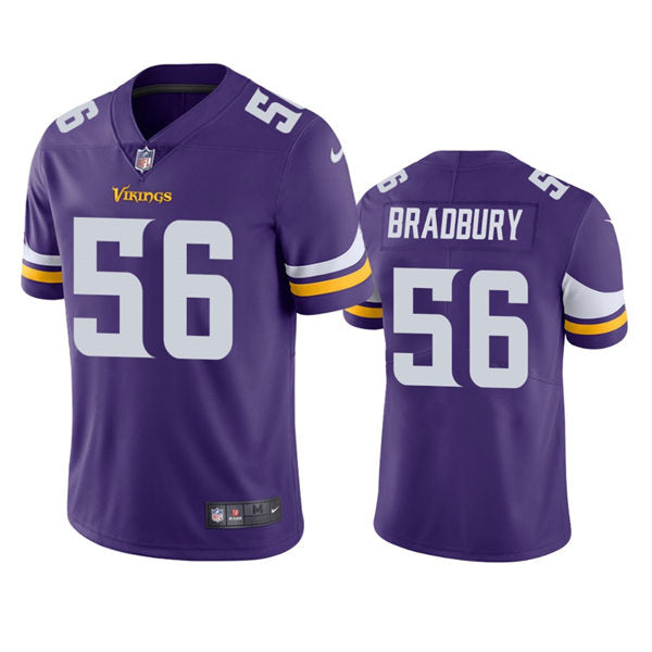 Men’s Minnesota Vikings #56 Garrett Bradbury Nike Purple Vapor Untouchable Limited Jersey