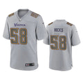 Men’s Minnesota Vikings #58 Jordan Hicks Gray Atmosphere Fashion Game Jersey