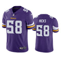 Men’s Minnesota Vikings #58 Jordan Hicks Nike Purple Vapor Untouchable Limited Player Jersey