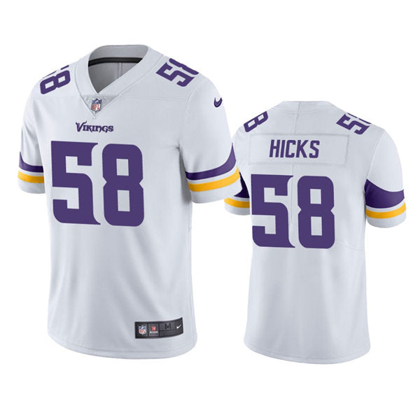 Men’s Minnesota Vikings #58 Jordan Hicks Nike White Vapor Untouchable Limited Player Jersey