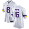 Men’s Minnesota Vikings #6 Lewis Cine Nike White Vapor Untouchable Limited Jersey