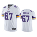 Men’s Minnesota Vikings #67 Ed Ingram Nike White Away Vapor Limited Jersey