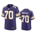 Men’s Minnesota Vikings #70 Jim Marshall Purple Classic F.U.S.E. Limited Jersey