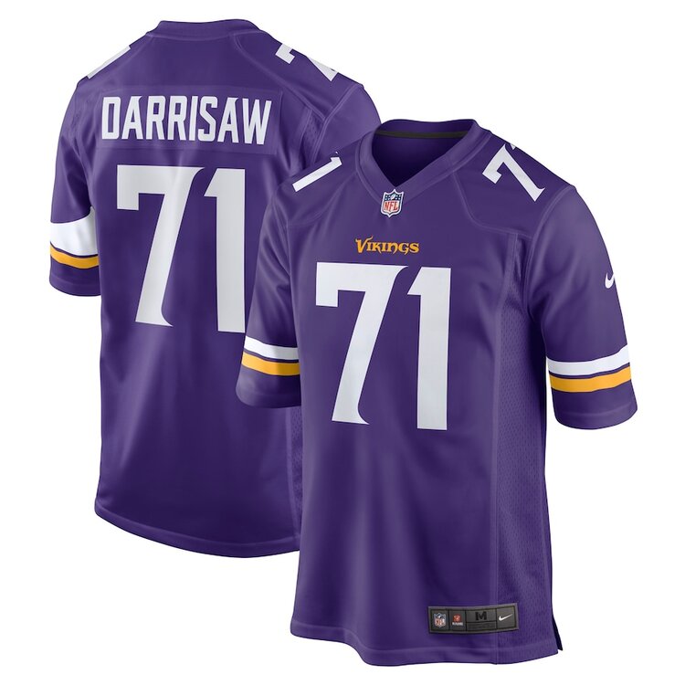 Men’s Minnesota Vikings #71 Christian Darrisaw Nike Purple Vapor Untouchable Limited Jersey