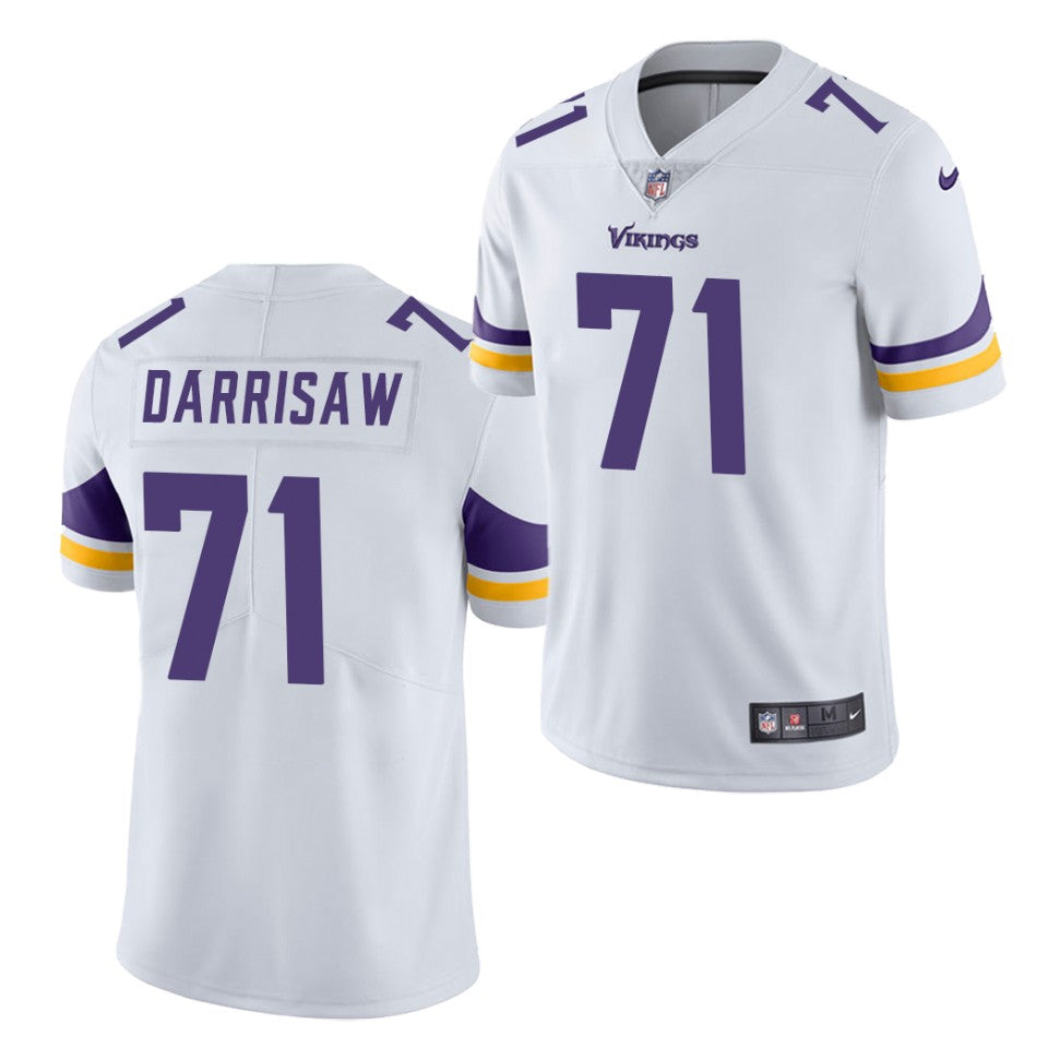 Men’s Minnesota Vikings #71 Christian Darrisaw Nike White Vapor Untouchable Limited Jersey