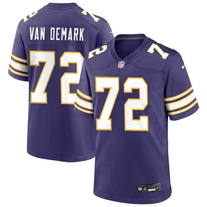 Men’s Minnesota Vikings #72 Ryan Van Demark Nike Purple Classic F.U.S.E. Limited Jersey