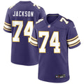 Men’s Minnesota Vikings #74 Donovan Jackson Nike Purple Classic F.U.S.E. Limited Jersey