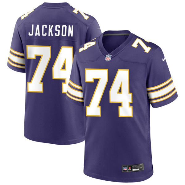 Men’s Minnesota Vikings #74 Donovan Jackson Nike Purple Classic F.U.S.E. Limited Jersey
