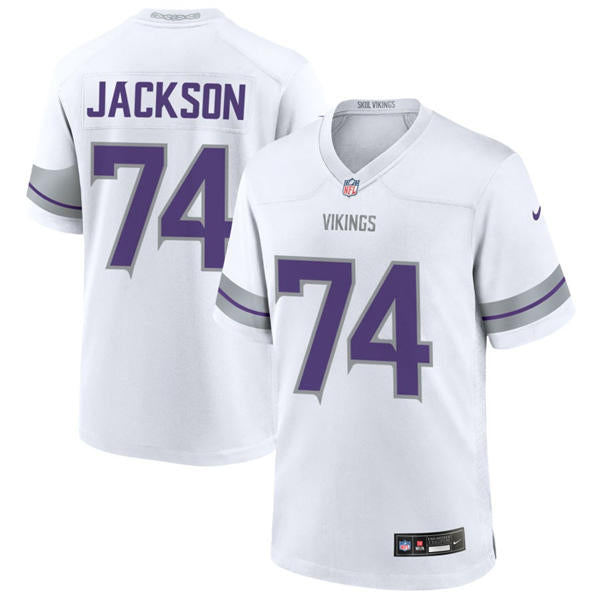 Men’s Minnesota Vikings #74 Donovan Jackson Nike White Alternate Vapor F.U.S.E. Limited Winter Warrior Jersey