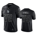 Men’s Minnesota Vikings #75 Brian O’neill Black Reflective Limited Jersey