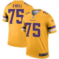 Men’s Minnesota Vikings #75 Brian O’neill Nike Gold Inverted Limited Jersey