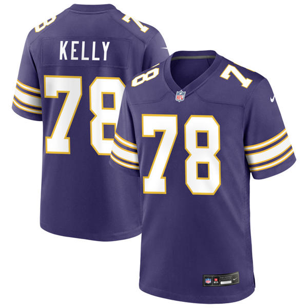 Men’s Minnesota Vikings #78 Ryan Kelly Nike Purple Classic F.U.S.E. Limited Jersey