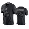 Men’s Minnesota Vikings #87 T.J. Hockenson Black Reflective Limited Jersey