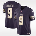 Men’s Minnesota Vikings #9 J.J. McCarthy Deep Purple 2026 F.U.S.E. Rivalries Collection Limited Stitched Football Jersey