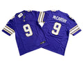 Men’s Minnesota Vikings #9 J. J. McCarthy Purple Classic F.U.S.E. Limited Jersey