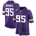 Men’s Minnesota Vikings #95 Caleb Banks Nike Purple F.U.S.E. Vapor Limited Jersey