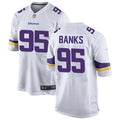Men’s Minnesota Vikings #95 Caleb Banks Nike White F.U.S.E. Vapor Limited Jersey