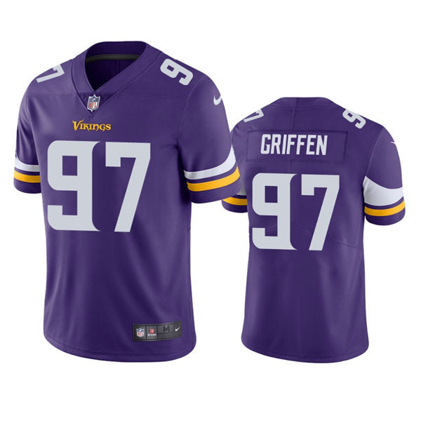 Men’s Minnesota Vikings #97 Everson Griffen Nike Purple Vapor Untouchable Limited Jersey