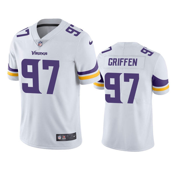 Men’s Minnesota Vikings #97 Everson Griffen Nike White Vapor Untouchable Limited Jersey