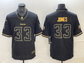 Men’s Minnesota Vikings Aaron Jones #33 Black Jersey
